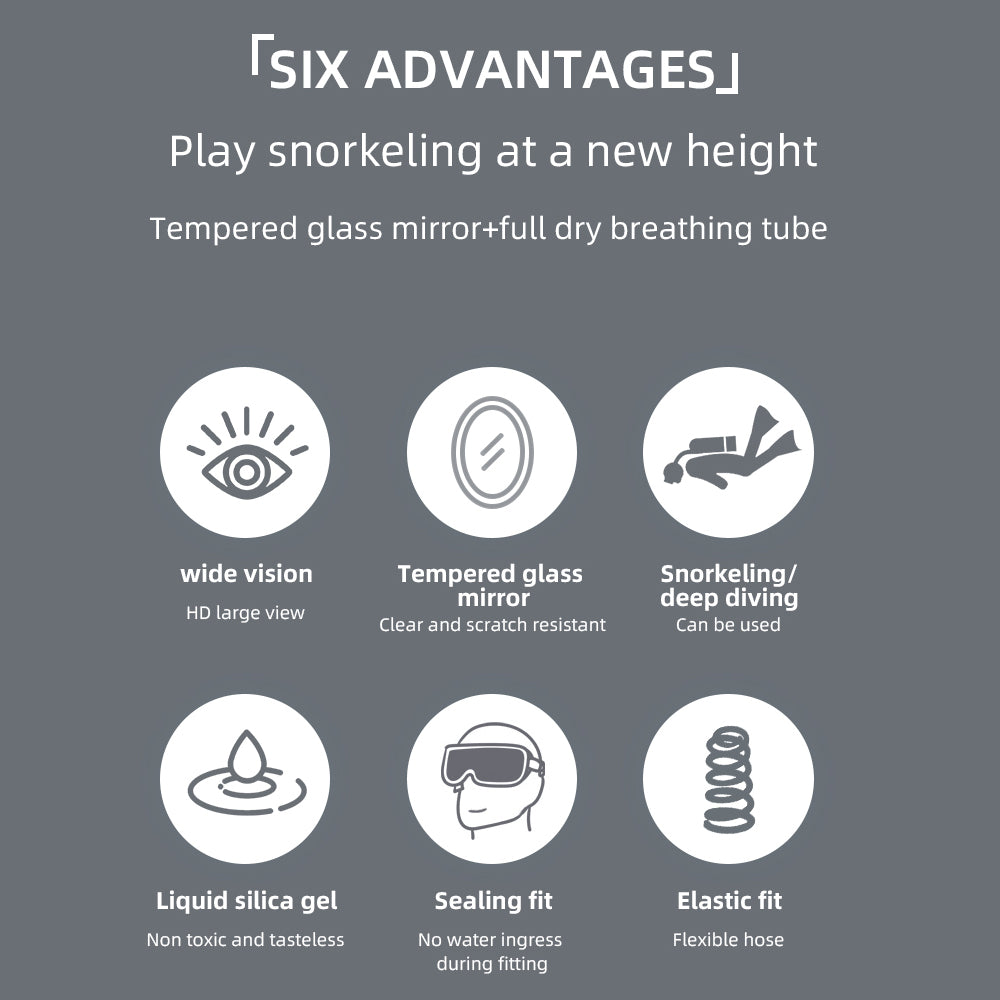 Aangepaste MS-1403S77 Volwassen Snorkel Duik Combo Set Groothandel