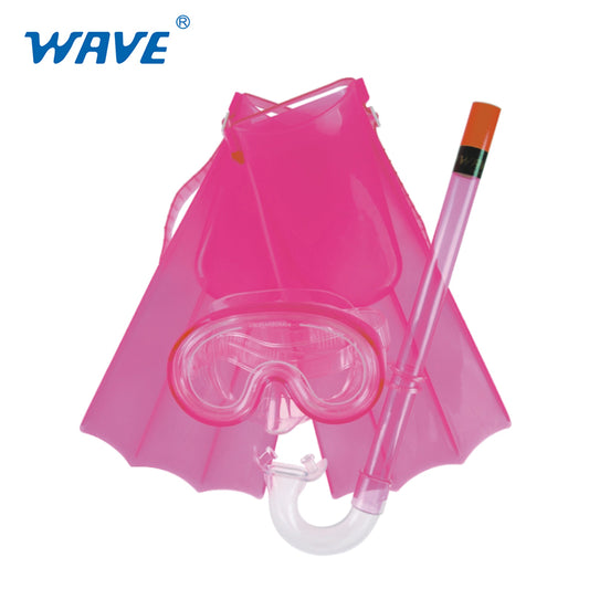 Anpassad MSF-1010S4F1 Snorkelmask för barn Snorkelfenor Set Bulk