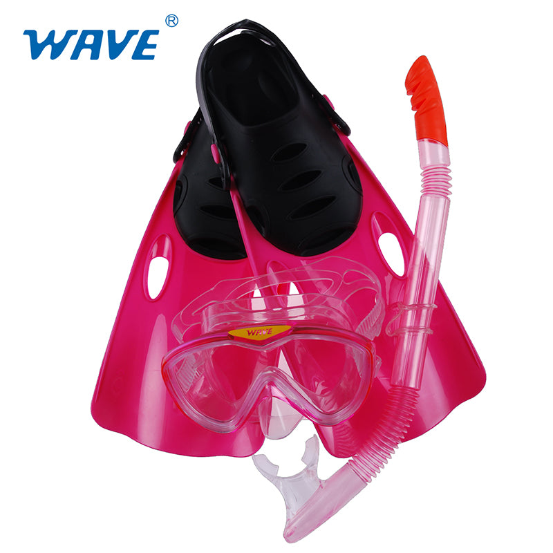 Grossist MSF-1033S61F67 Snorkelmask för barn Snorkelfenor kit