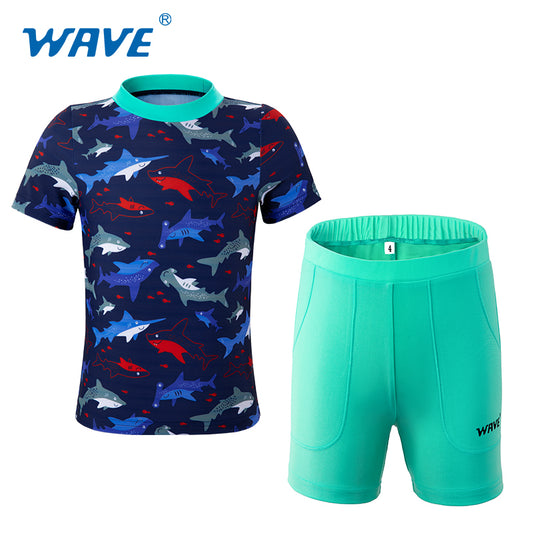 OEM ODM NSP2089 半袖キッズラッシュガード衣料品工場