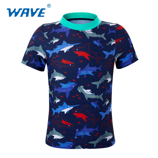 OEM ODM NSP2089 半袖キッズラッシュガード衣料品工場