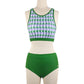 Custom Women Green Split Type Swimwear Supplier Factory