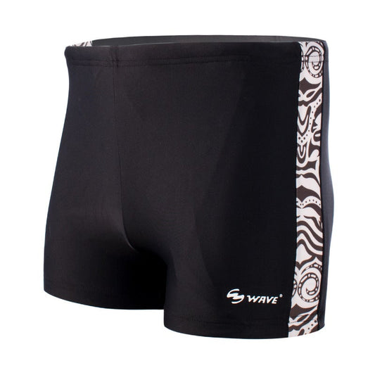 Wave Sport Men's Boxer Swimming Shorts Black freeshipping - wave-china