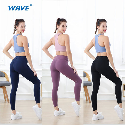 Wave Sport High Waist Yoga Leggings Ninth Pants freeshipping - wave-china