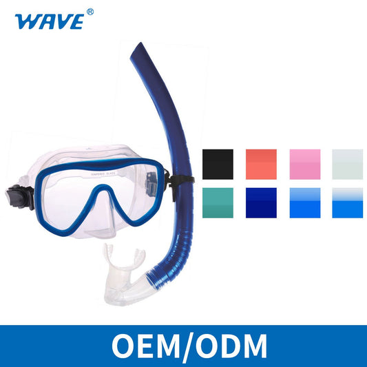 Snorkelsett dykkermaske med anti-tåke anti-lekkasje tørr topp snorkelmaske