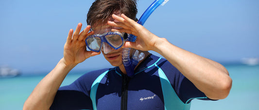 What is the function of a diving mask?