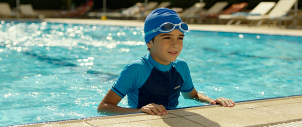 Which styles of children's swim caps are popular