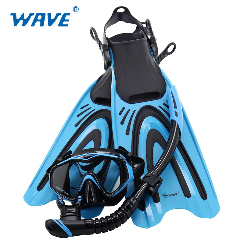 Wholesale MSF-1403S77F48 Adult Snorkeling Mask Snorkel Fins kits Manufacturer