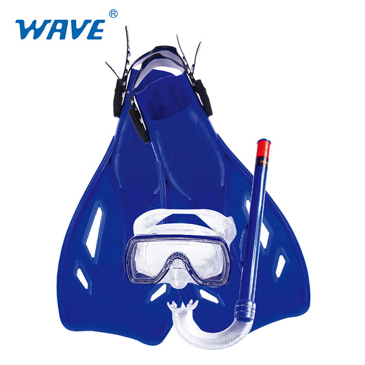 Bulk MSF-1011S22F58 Kids Snorkeling Mask Snorkel Fins Set Wholesale