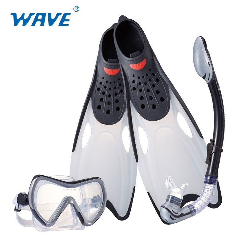 Wave Mask Mobile Custom MSF-1370S71F71 Adult Snorkeling Mask Snorkel Fins Combo Set – wave