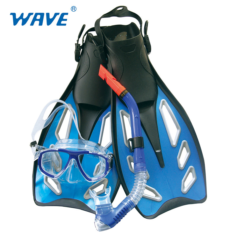 Bulk MSF-1359S40F57 Adult Snorkeling Mask Snorkel Fins Set Supplier