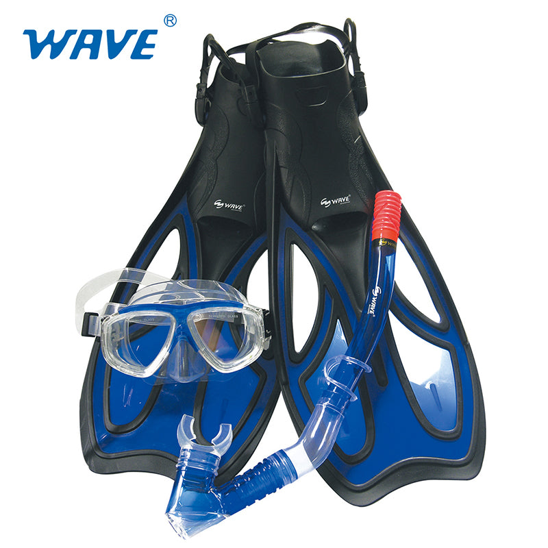 Wholesale MSF-1320S25F55 Adult Snorkeling Mask Snorkel Fins kits Supplier