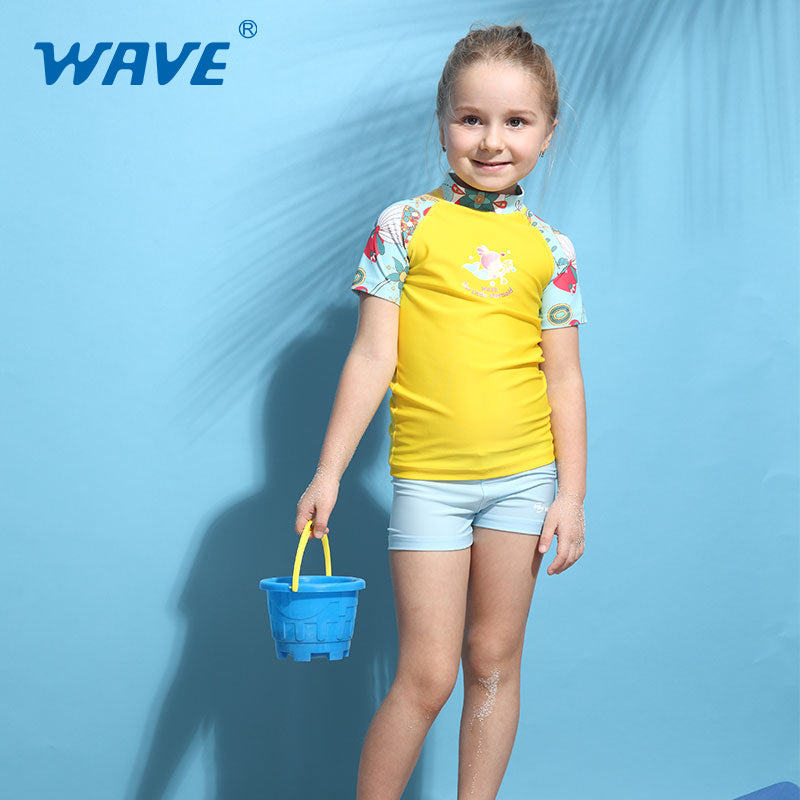 OEM ODM NSP7354B Short Sleeve Kids Rashguard Clothing Supplier