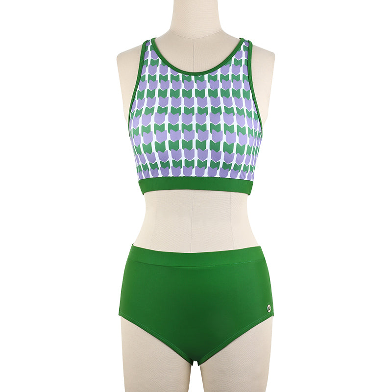 Custom Women Green Split Type Swimwear Supplier Factory