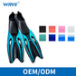 OEM ODM 专业成人潜水员水肺自由潜水长刀片橡胶脚蹼适合鱼叉捕鱼