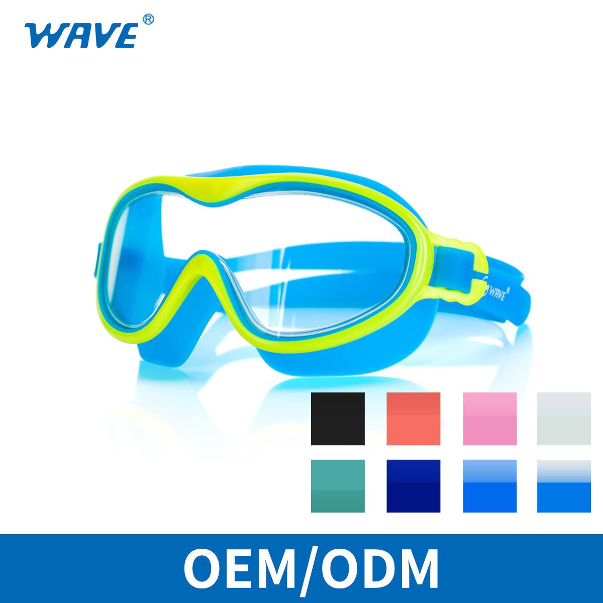 定制 OEM ODM 一件式儿童硅胶游泳镜