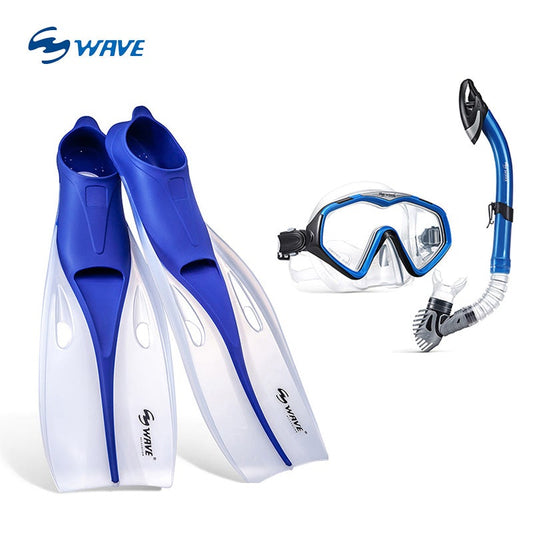 Wave Sport Royal Blue Snorkeling Combo Set XS/S/M/L freeshipping - wave-china